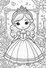 “Interactive Princess Colorings” – Color My Pages sketch template