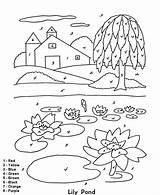 Color By Number Coloring Page  Easy Beginner Follow The color numbers sketch template