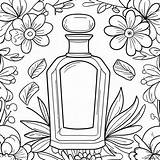 Elegant Perfume Bottle With Flowers Coloring Page 50084 39618 sketch template
