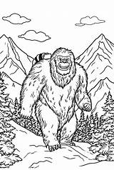 40  Bigfoot Coloring Pages Free Printable PDF JPG PNG & Online sketch template