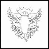 Casket Drawing Patents Drape Sketch Coloring Page sketch template