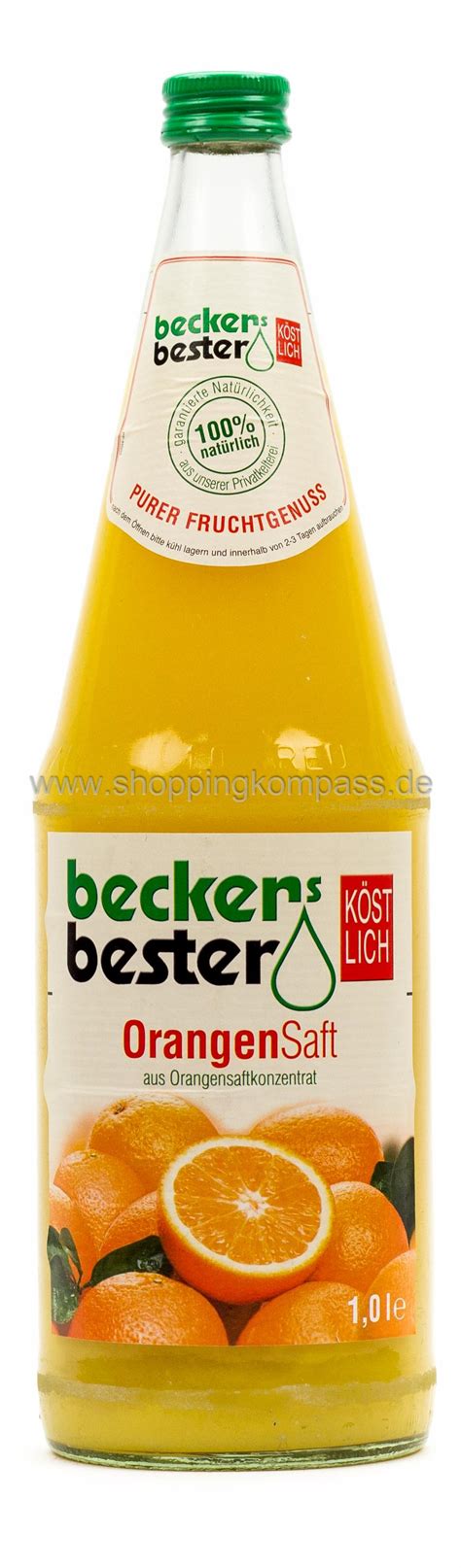 Beckers Bester Orangensaft 1 l Glas Mehrweg - Ihr zuverlässiger Lieferservice