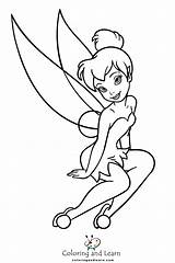 Tinkerbell Coloring Pages FREE 2025  And Learn sketch template