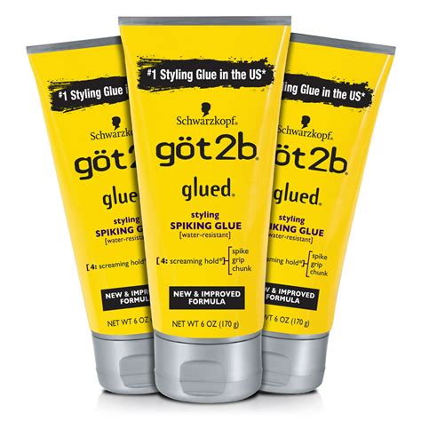 Got2b Glued Styling Spiking Hair Glue, 6 Ounce (Count of 3) - Walmart ...