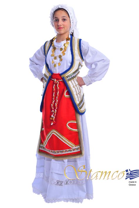 Roumeli Girl Traditional Greek Costume : greek-traditional-costumes.com