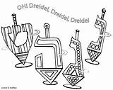 Free Printable Dreidel Coloring Page sketch template