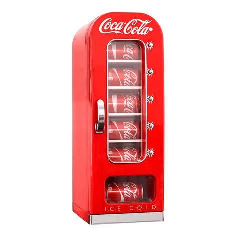 Coca-Cola Retro Vending Machine Style 10 Can Mini Fridge With Display ...