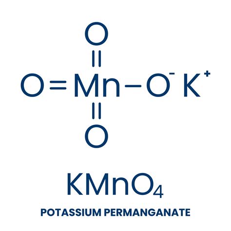 Potassium permanganate chemical formula structure icon label sign design vector 27231282 Vector ...