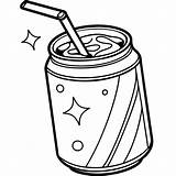 Premium Vector  A coloring Sheet Featuring Coke can With Straw In sketch template