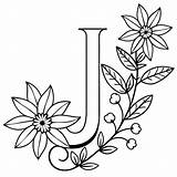 Premium Vector  Alphabet j coloring Page With The Flower Letter sketch template