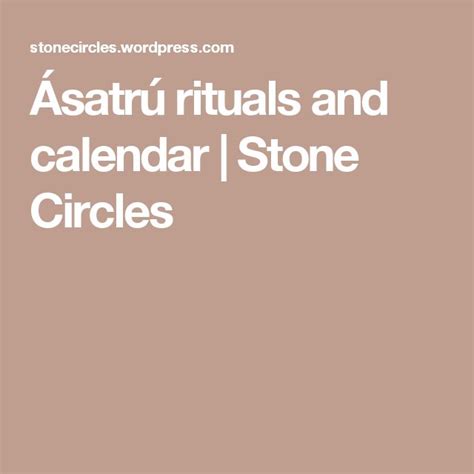 Ásatrú rituals and calendar | Asatru, Norse paganism, Rituals