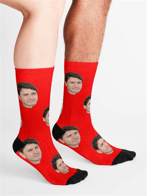 "JUSTIN TRUDEAU Socks" Socks by SOCKSbySBD | Redbubble