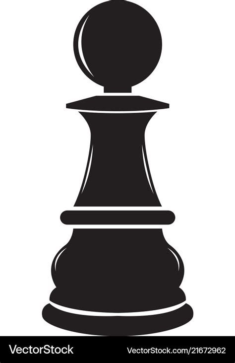 Isolated pawn chess piece icon Royalty Free Vector Image