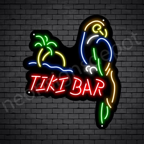 Tiki Bar Parrot Neon Bar Sign - Neon Signs Depot