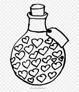 Potion Bottle Clip Art Black And White Sketch Coloring Page sketch template