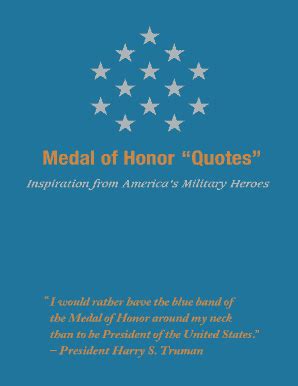 Fillable Online Medal of Honor Quotes Fax Email Print - pdfFiller