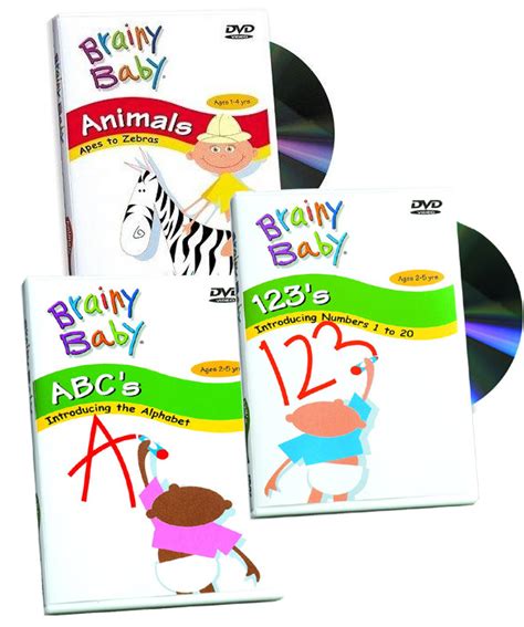 Brainy Baby ABC - 123 - Animals DVD Bundle Image at Mighty Ape NZ