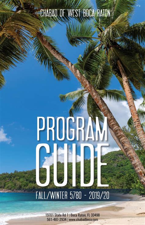 Chabad of West Boca Raton Program Guide 2019-2020 by Pamela Turk - Issuu