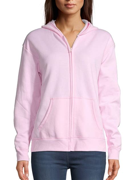 Hanes ComfortSoft EcoSmart Women's Fleece Full-Zip Hoodie Sweatshirt ...