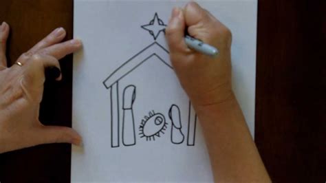 How to Draw a Nativity Scene Simple and Easy Drawing Tutorial for ...