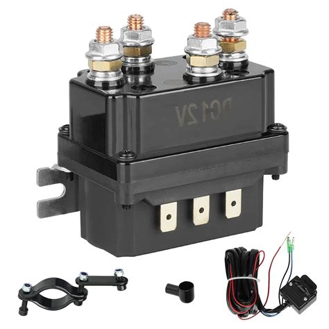 Amazon.com: 12V 250A Winch Solenoid Relay Contactor Universal for 3000-5000lbs ATV UTV Trucks ...