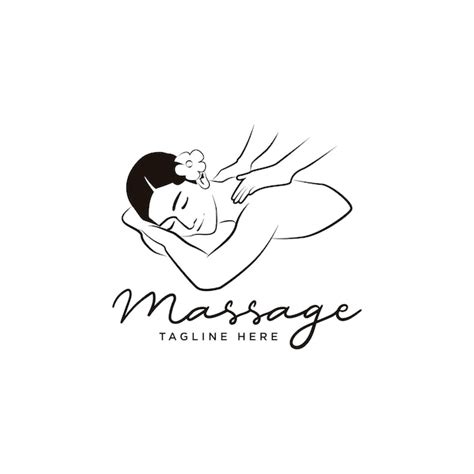 Premium Vector | Body massage logo vector illustration