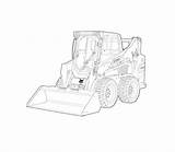 Bobcat Skid Steer Coloring Pages Sketch Page sketch template
