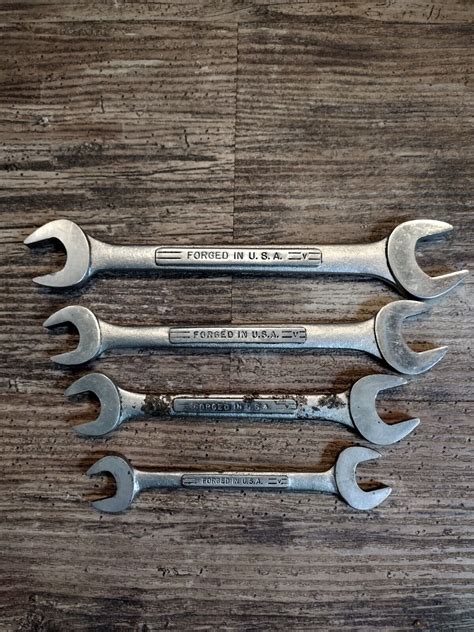 Craftsman SAE double open end wrench set =V= series 4pc Lot Vintage USA | eBay