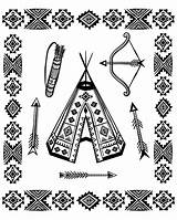 Indian Tipi Coloring Pages sketch template