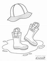 Rain Boots Coloring Page Pages sketch template