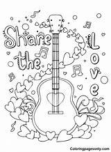 Guitar Coloring Pages Printable For Free Download sketch template