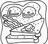 Colazione Uova E Pancetta Da Colorare • Disegni sketch template