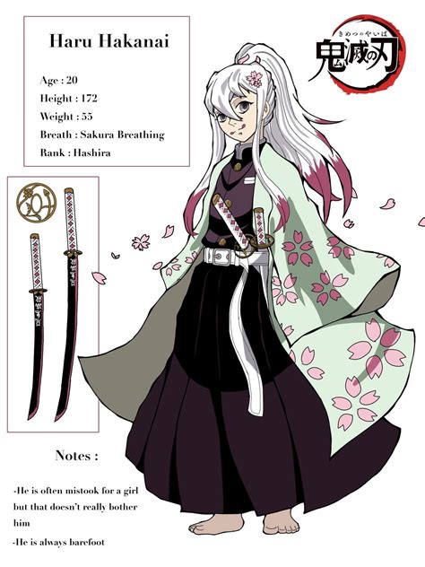 I just created a demon slayer OC, with a new breathing : Haru Hakanai ...