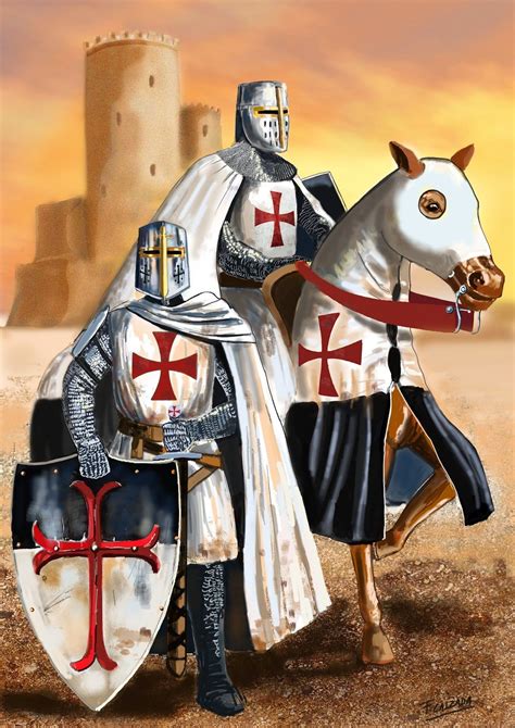 Fernando Calzada Illustrations: The Knights Templars Medieval Knight, Medieval Fantasy, Knight ...