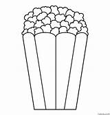 Popcorn Coloring Page » Turkau sketch template
