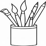 Print Out Coloring Paint Brush Pages sketch template