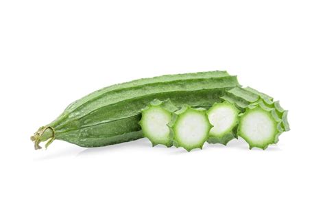 Premium Photo | Luffa acutangula isolated on white