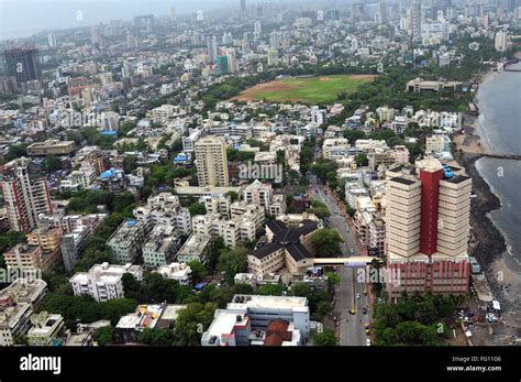 aerial view of hinduja hospital and mahim and shivaji park ; Bombay ...