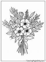 Flower Bouquet Coloring Sheet For Kids  Free Printable Pages sketch template