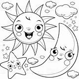 Sky Coloring Pages For Kids sketch template