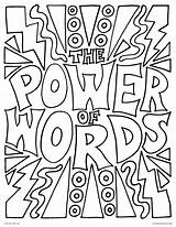 leiah m jansen  Word coloring Pages Doodle Art Alley Positive sketch template
