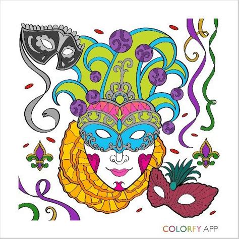 Mardi Gras masks | Beautiful drawings, Colorfy, Mardi gras mask