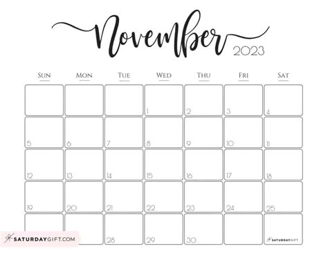 Calendar 2023 November Printable – Get Calendar 2023 Update