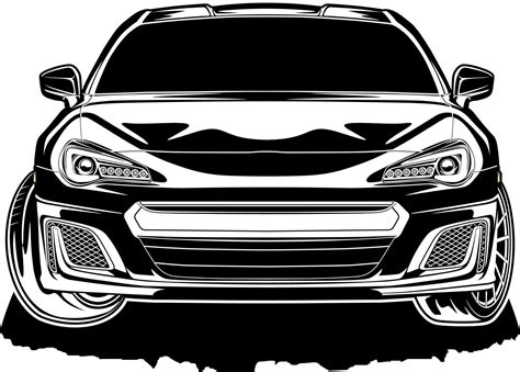 Black and white car vector illustration for conceptual design 7478424 Vector Art at Vecteezy