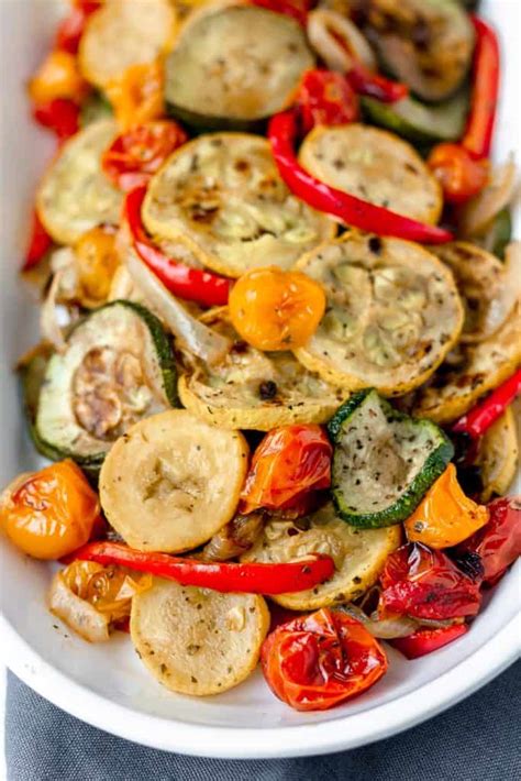 Roasted Summer Vegetables - Delicious Little Bites