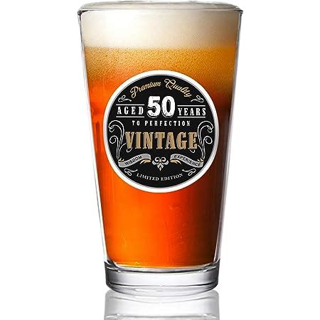 Amazon.com | 50th Birthday Gifts for Men 1971 - 16 oz Beer Pint Glass - 50 Year Old Mens Gag ...