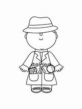Detective coloring Pages  Coloring Color sketch template