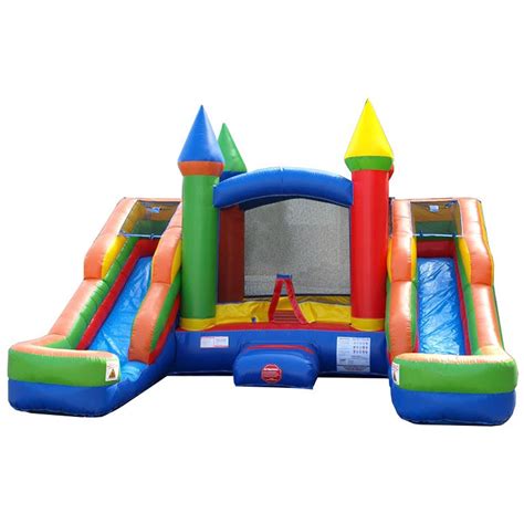 Pogo Crossover Double Water Slide Bounce House Combo, Rainbow - Walmart ...