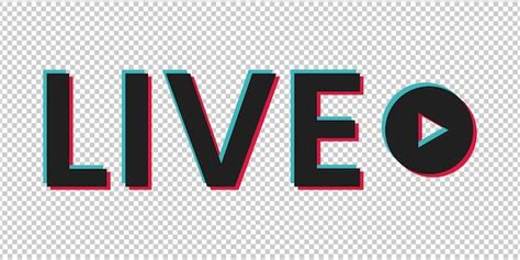 Premium PSD | Tiktok live icon design transparant
