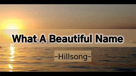 What a Beautiful Name by Hillsong (Karaoke) - Lyrics - YouTube